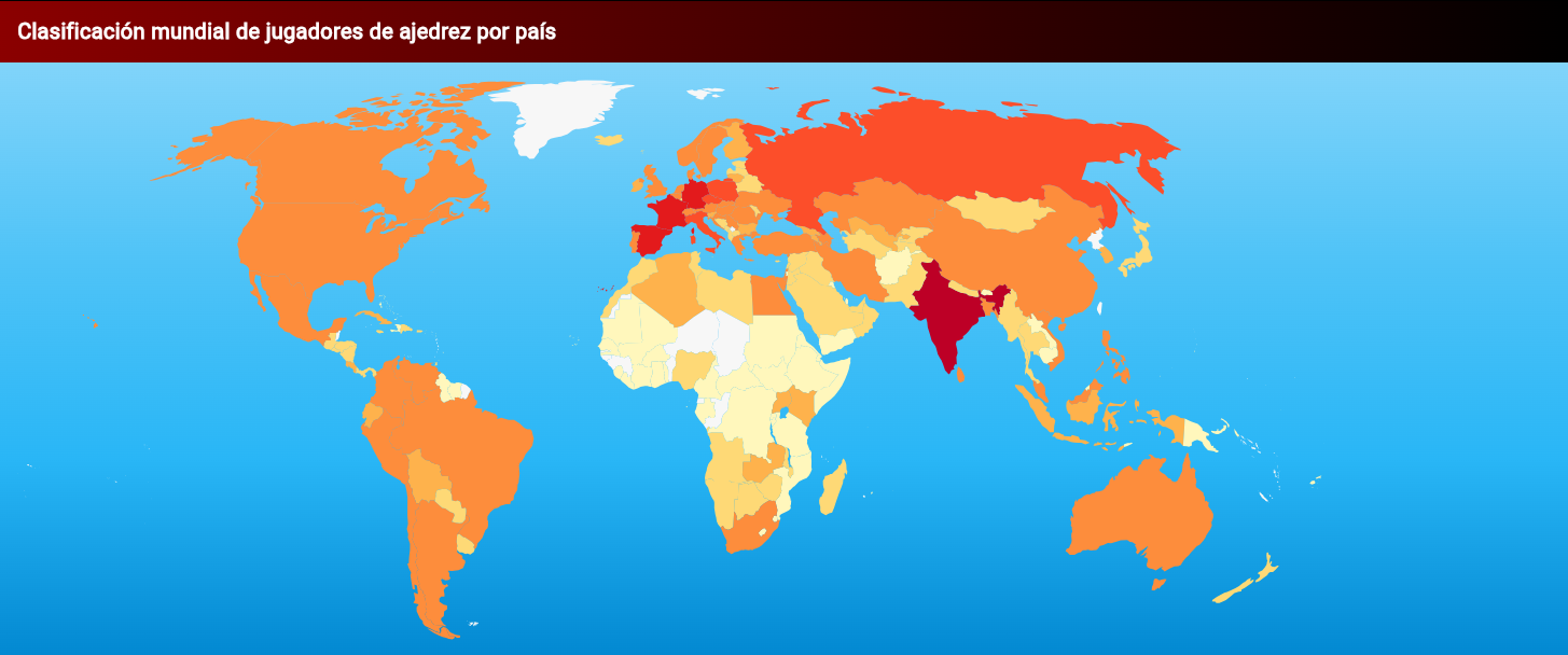World chess player rankings by country
